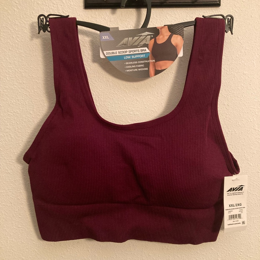 Avia Low Support Scoop Neck Sports Bra, XXL - Picture 3 of 6
